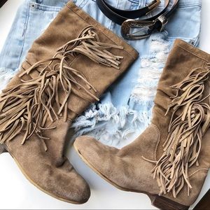 Kenneth Cole Hi-King Fringe Boots
